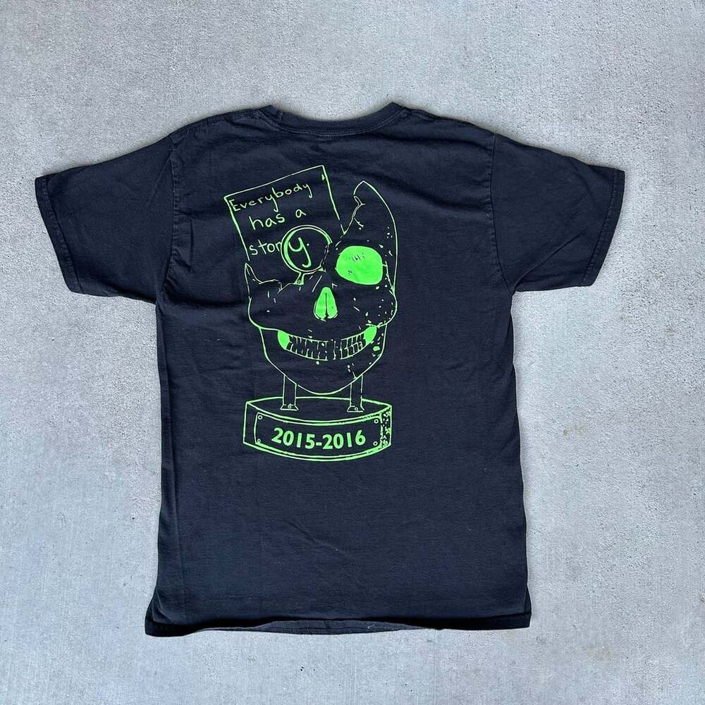 Hanes Graphic T-Shirt Size M Black Piedmont Hills Forensics Unit Green Skull